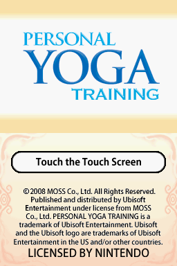 Personal Yoga Training - Learn In 15 Minutes A Day — Title screen