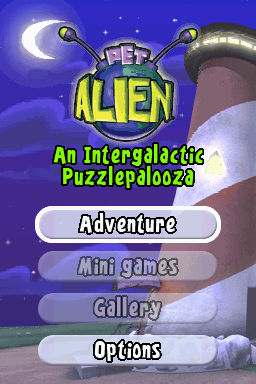 Pet Alien - An Intergalactic Puzzlepalooza — Title screen