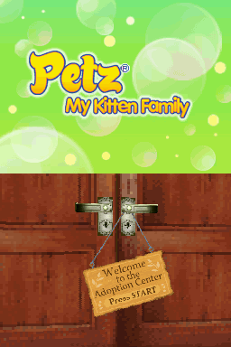 Petz - My Kitten Family — Title screen
