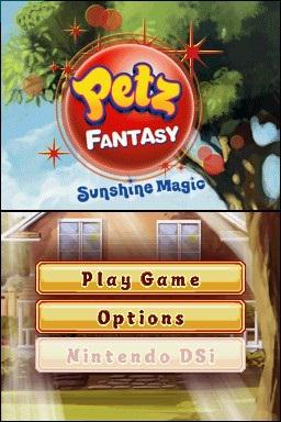 Petz Fantasy - Sunshine Magic — Title screen