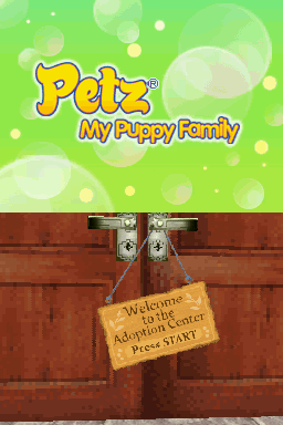 Petz : My Puppy Family — Title screen