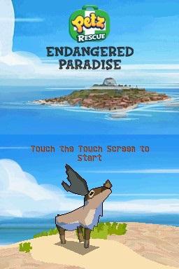 Petz Rescue : Endangered Paradise — Title screen