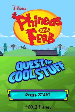 Phineas And Ferb - Quest For Cool Stuff — Title screen