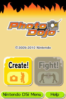 Photo Dojo — Title screen