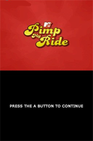 Pimp my Ride : Street Racing — Title screen