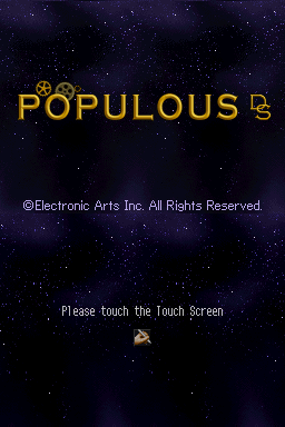 Populous DS — Title screen