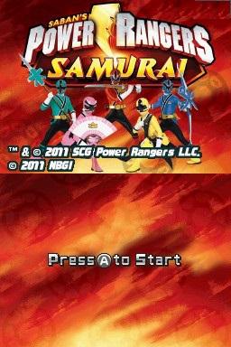Power Rangers Samurai — Title screen