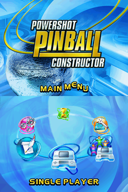Powershot Pinball Constructor — Title screen