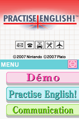 Practise English! — Title screen
