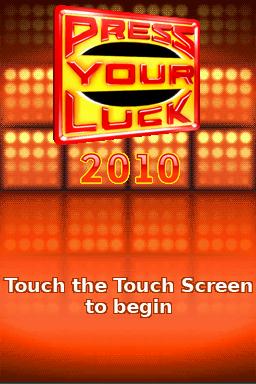 Press Your Luck - 2010 Edition — Title screen