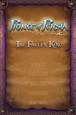 Prince of Persia: The Fallen King — Title screen