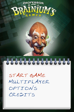 Professor Brainium's Games — Title screen