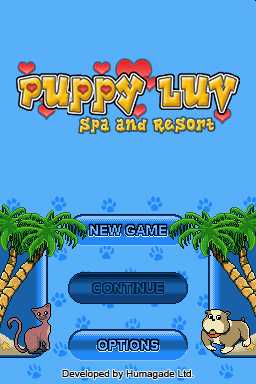 Puppy Luv: Spa And Resort — Title screen