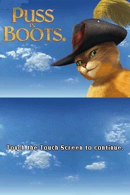 Puss in Boots — Title screen