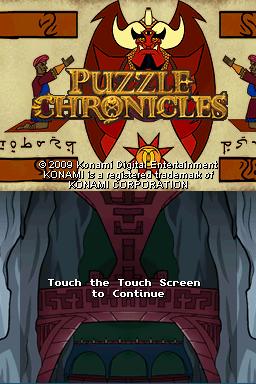 Puzzle Chronicles — Title screen