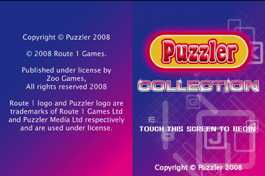 Puzzler Collection — Title screen
