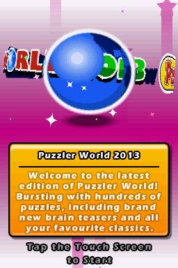 Puzzler World — Title screen