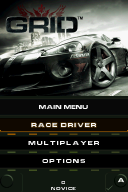 Race Driver : GRID — Title screen