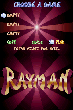 Rayman — Title screen