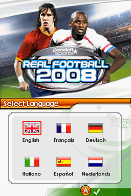 Real Soccer 2008 — Title screen