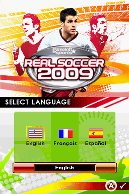 Real Soccer 2009 — Title screen