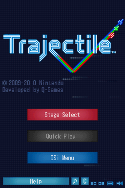 Reflect Missile — Title screen