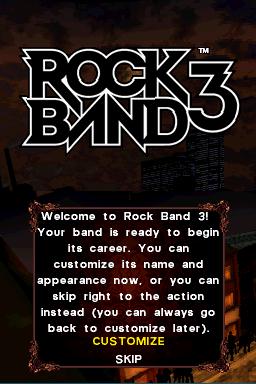 Rock Band 3 — Title screen
