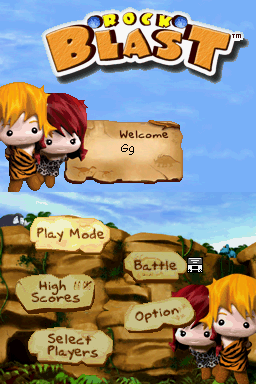 Rock Blast — Title screen