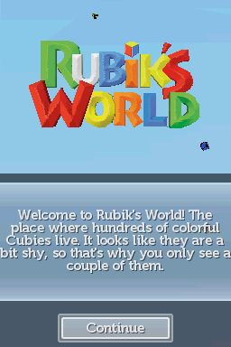 Rubik's World — Title screen