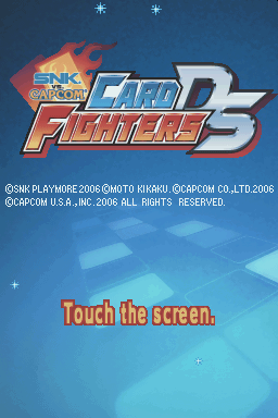 SNK vs. Capcom: Card Fighters DS — Title screen