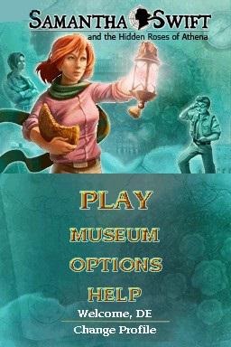 Samantha Swift and the Hidden Roses of Athena — Title screen