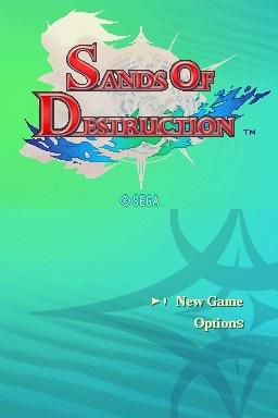 Sands Of Destruction — Title screen