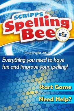 Scripps Spelling Bee — Title screen