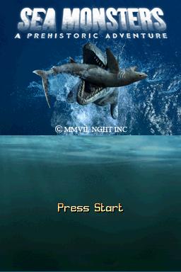 Sea Monsters : A Prehistoric Adventure — Title screen
