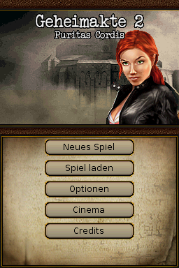 Secret Files 2 : Puritas Cordis — Title screen