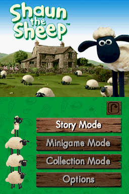 Shaun the Sheep — Title screen
