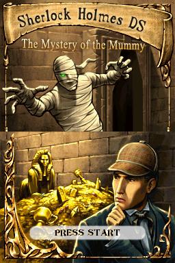 Sherlock Holmes : The Mystery of the Mummy — Title screen