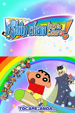 Shin chan Flipa en Colores! — Title screen