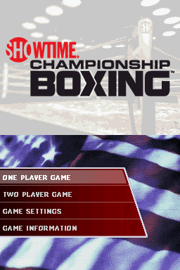 Showtime Championship Boxing — Title screen