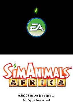 SimAnimals Africa — Title screen