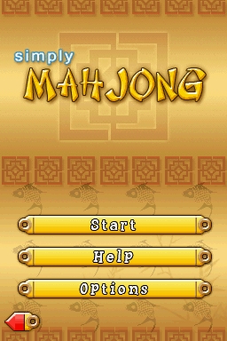 Simply Mahjong — Title screen