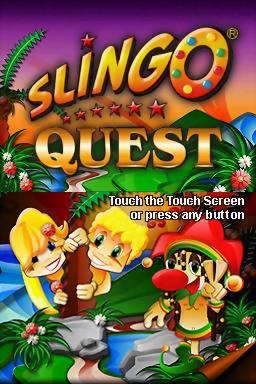 Slingo Quest — Title screen