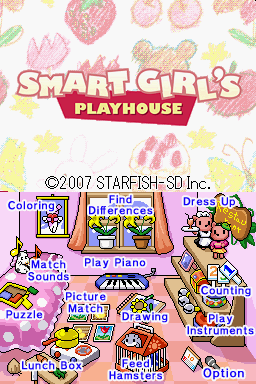 Smart Girl's Playhouse Party — Title screen