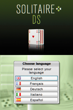Solitaire Ds — Title screen