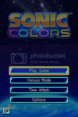 Sonic Colours — Title screen