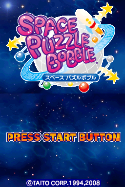 Space Bust-A-Move — Title screen
