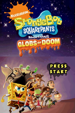 SpongeBob SquarePants Featuring Nicktoons - Globs of Doom — Title screen