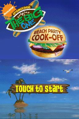 SpongeBob vs The Big One: Beach Party Cook-Off — Title screen
