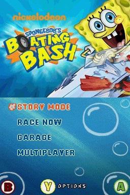 SpongeBob's Boating Bash — Title screen