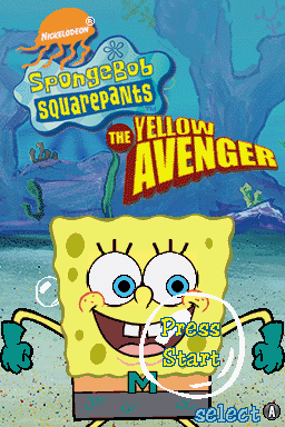 Spongebob Squarepants: The Yellow Avenger — Title screen